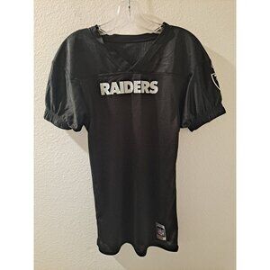 Vintage Reebok NFL Oakland Raiders Black Mesh Practice Jersey Youth Medium